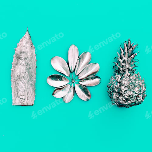 Preview: Tropical Silver set. Minimal art