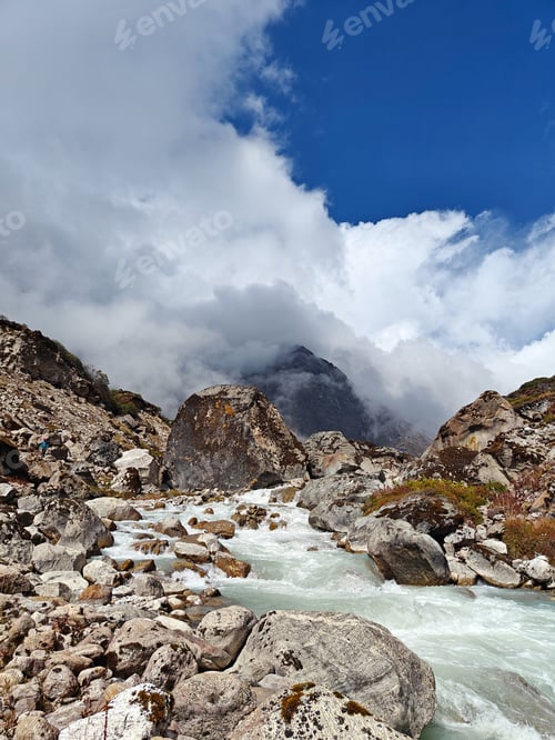 Preview: Beautiful mountain river in Himalayas. Nepal