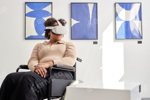 Preview: Black Woman with Disability Using VR in Museum