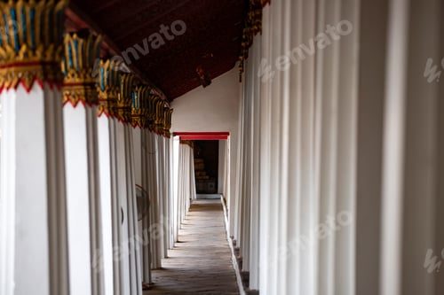 Preview: Ancient Buddha's statue at Wat Pho Temple, Bangkok, Thailand.