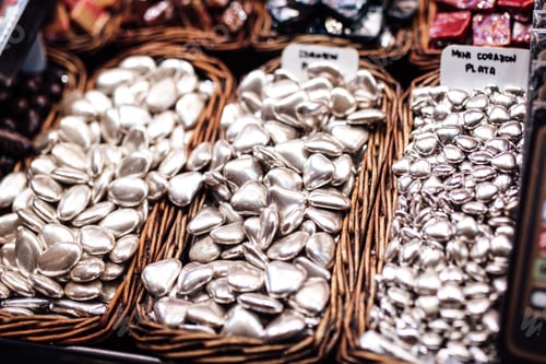 Preview: many different delicious chocolate cute autumn halloween candy on the retail market