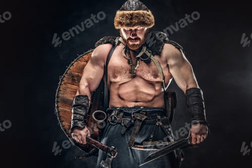 Preview: Severe barbarian in warrior clothes
