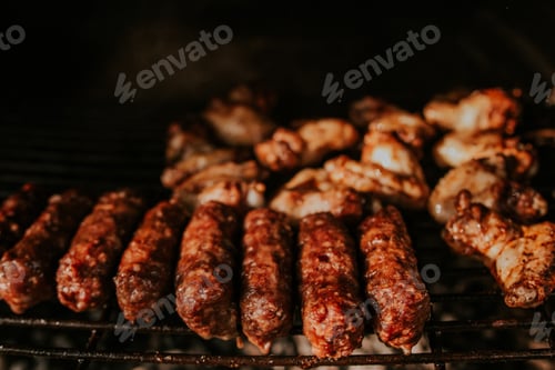 Preview: Grilling some pork meat on the barbeque