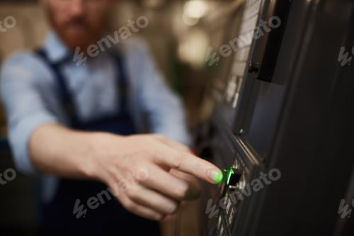 Preview: Man turning on the machine