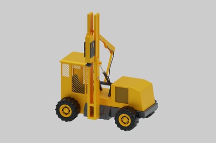 Preview: Yellow pile driver vehicle