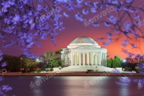 Preview: Washington, DC at the Jefferson Memorial during spring