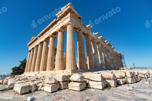 Preview: Empty touristic site of Acropolis, Athens, Greece during the covid pandemic