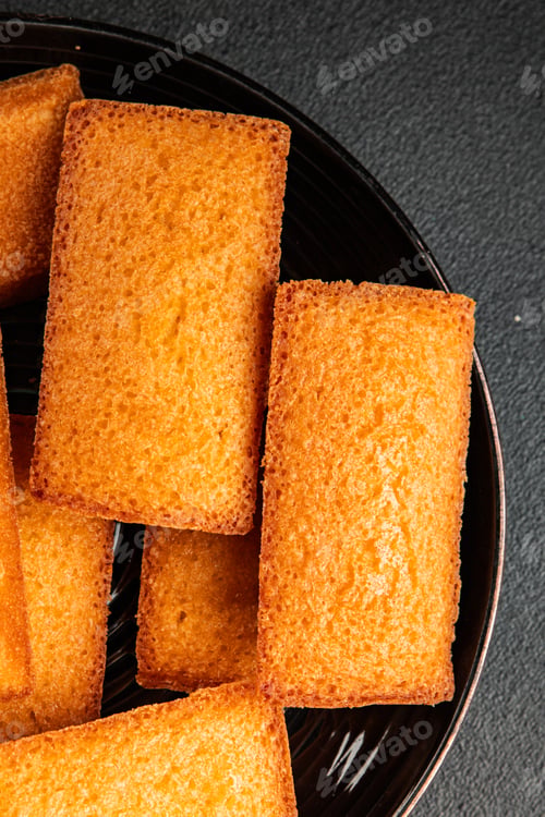 Preview: Financier biscuit cookie sweet dessert appetizer fresh tasty gourmet food table setting