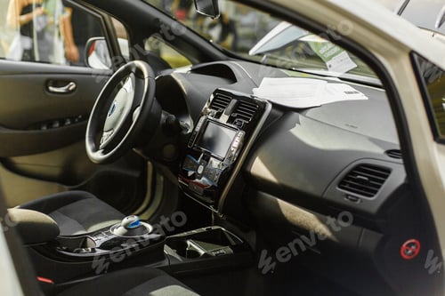 Preview: Electric Car in Charging Station. Charging An Electric Car, Future Of Transportation