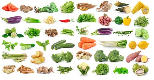Preview: set of vegetable on white background