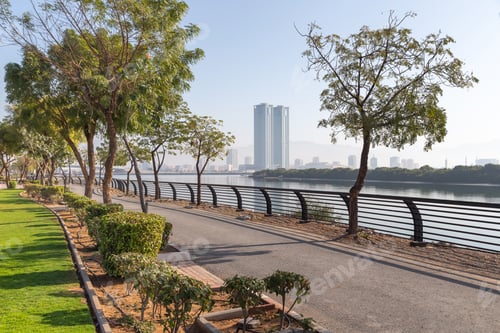 Preview: Morning in the park on Corniche in Ras Al Khaimah, UAE