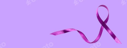 Preview: A purple ribbon on lavender symbolizes support for causes