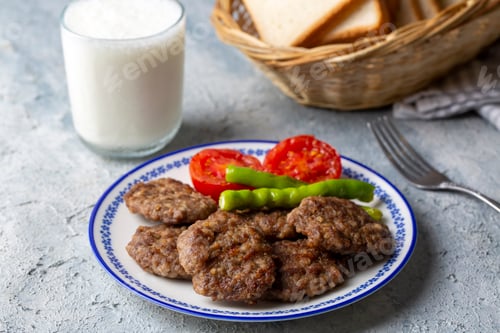Preview: Traditional Turkish food; Turkish meatballs, Turkish name; Akcaabat kofte)