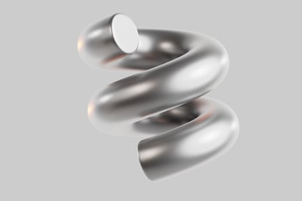 Preview: Chrome twisted metal spiral