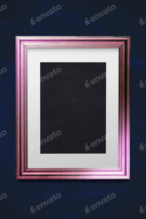 Preview: Pink blank frame mockup