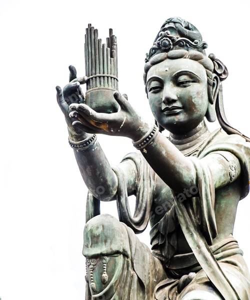 Preview: Statue of the Goddess making an offering to the Tian Tan Buddha