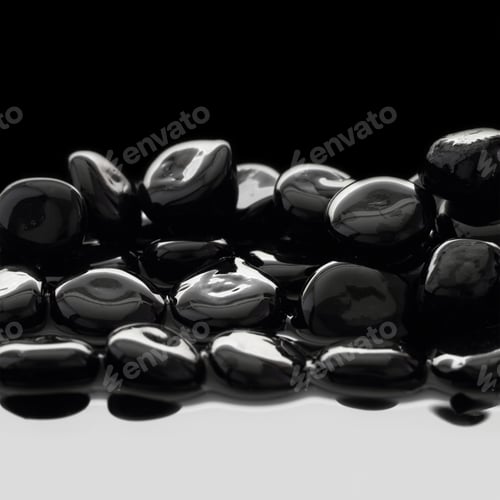Preview: Black stones on calm water background