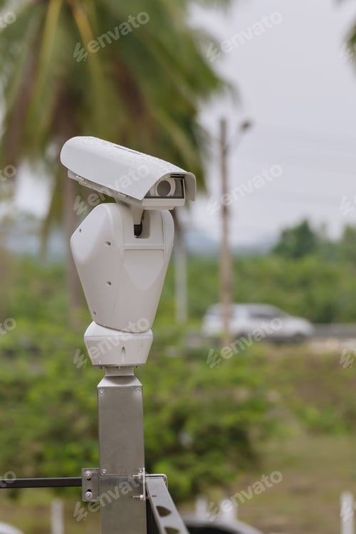 Preview: Online Security CCTV camera surveillance system outdoor of house.
