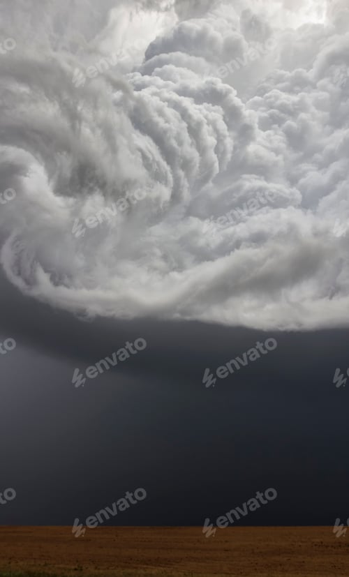 Preview: Majestic storm clouds gathering over a plain