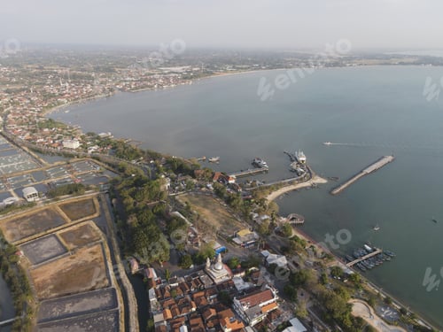 Preview: Aerial view of Kartini Beach in Jepara, Indonesia