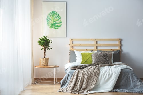 Preview: Pastel bedroom interior