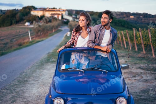 Preview: Young Couple Trip With Vintage Car