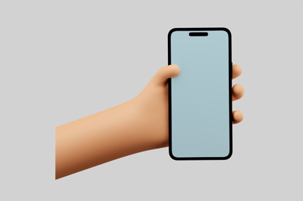 Preview: Mobile App Screen Hand
