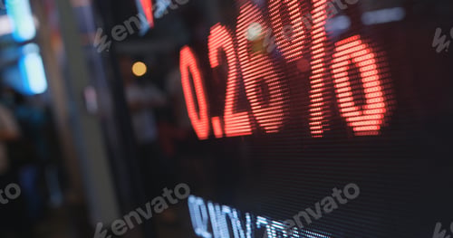 Preview: Stock market display board at street