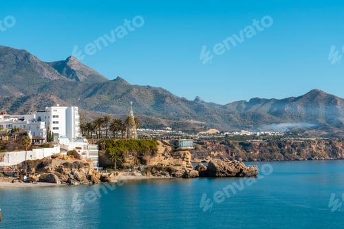 Preview: Fountain of Europe on the coast of the town of Nerja, Andalucia. Spain