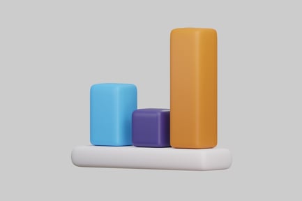 Vista previa: Icono colorido de gráfico de barras ascendentes