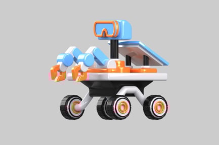 Preview: Cartoon rover exploration bot