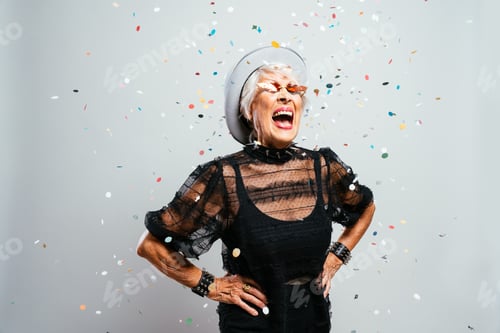 Preview: image of a beautiful and elegant old woman