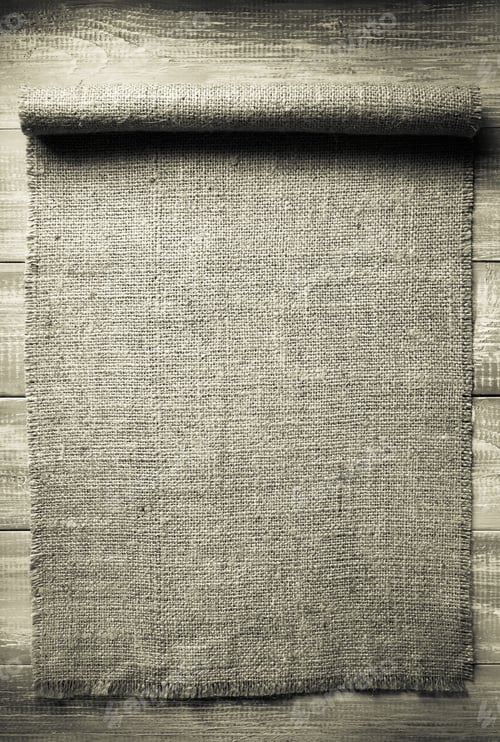 Preview: burlap hessian sacking on wood