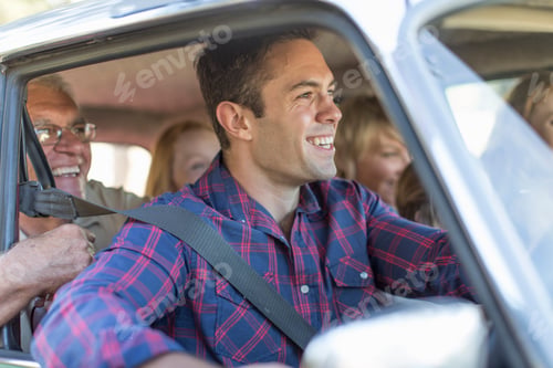 Preview: Family in car together, taking road trip