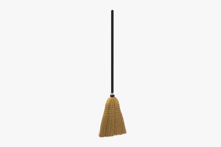 Preview: Classic Straw Broom with Dark Handle