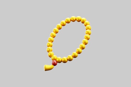 Preview: Gold celebration beads with red accent