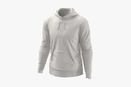 Preview: Male Hoodie with Tag (Body Shape)