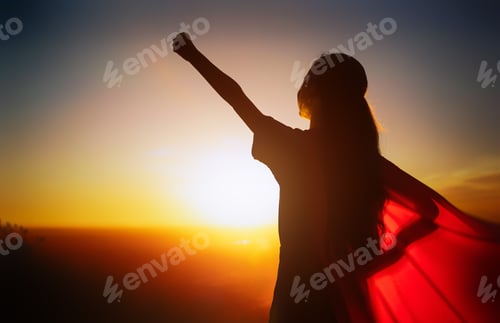 Preview: Girl watching sunset
