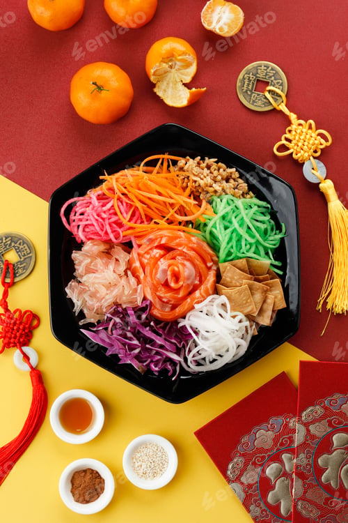 Preview: Salmon Yee Sang or Yusheng, a Chinese New Year Celebration Dish