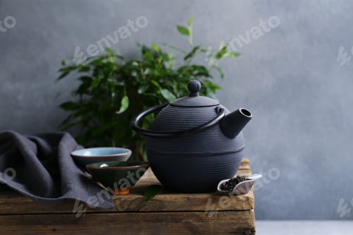 Preview: Cast Iron Kettle on Wooden Table