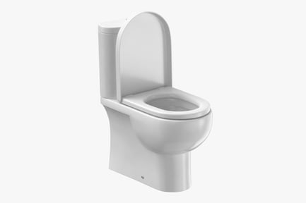 Preview: Modern Ceramic Toilet with Open Seat
