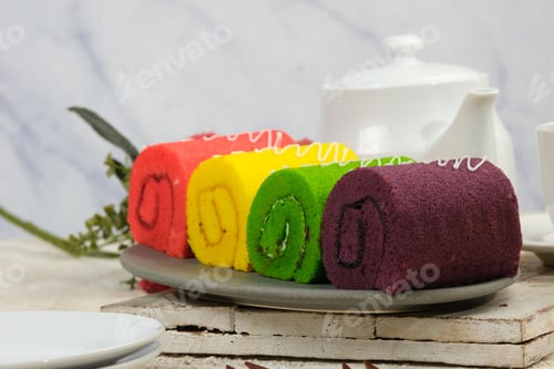 Preview: Colorful Mini Fancy Roll Cake