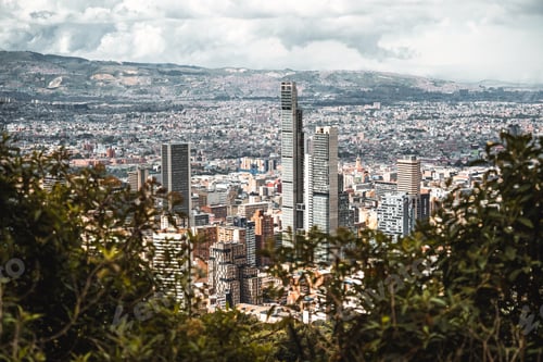 Preview: Aerial Drone photo of comuna neighbourhood in Medellin, Colombia