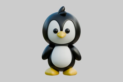 Preview: Chubby toon penguin figure