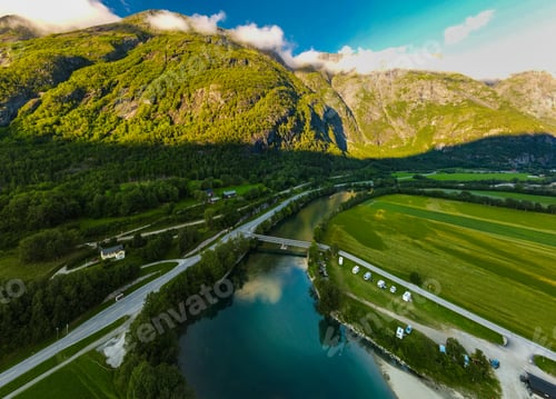 Preview: Rauma river valley near Soggebru camping, Norway
