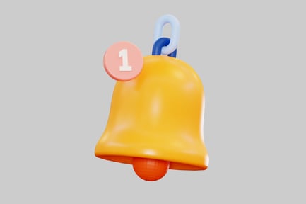 Preview: Bell with a notification icon.