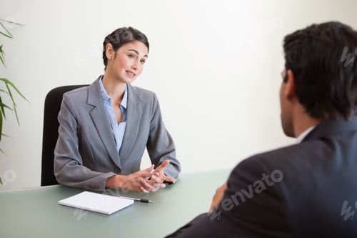 Preview: Manager Interviewing A Good Looking Applicant In Her Office