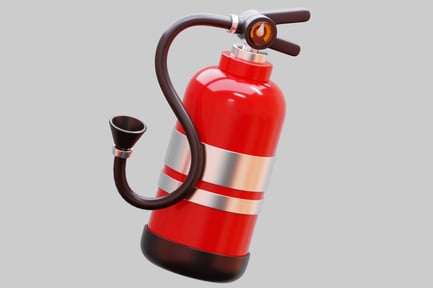 Preview: Stylized Red Fire Extinguisher 3D