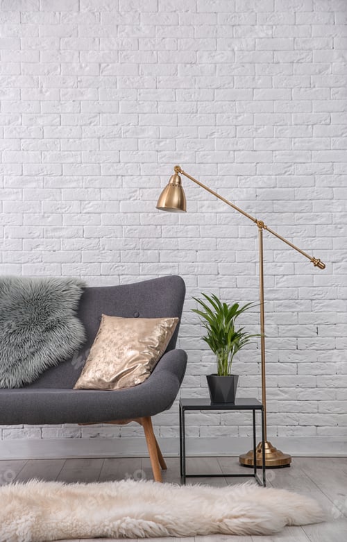 Preview: Modern living room interior with comfortable sofa