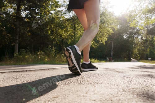 Preview: Active lifestyle concept with person jogging outdoors
